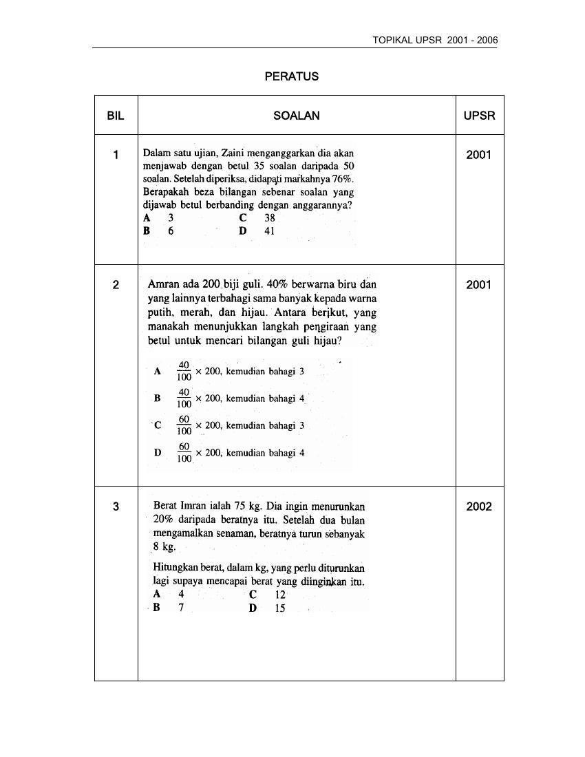 soalan PERATUS upsr by Baha Ry  Flipsnack