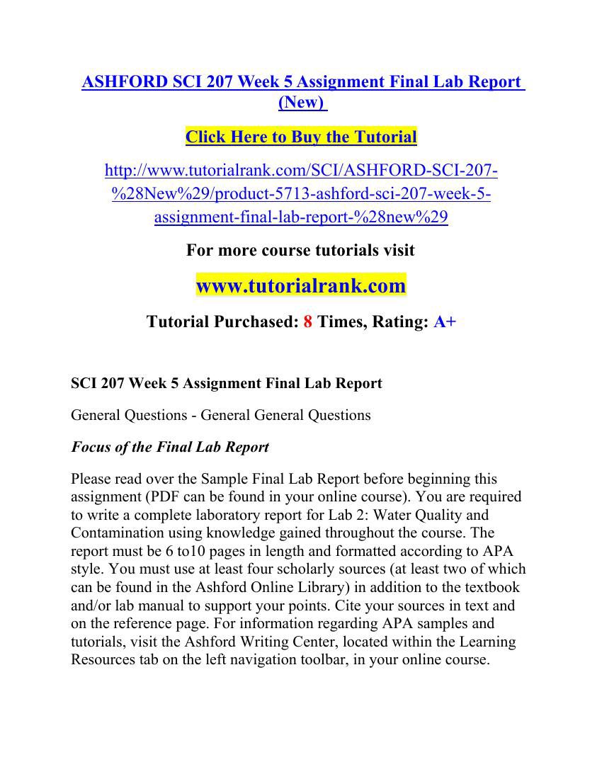 Assignment lab report image