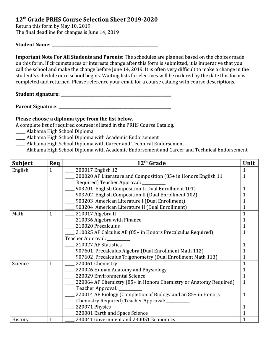 12th grade coursework image