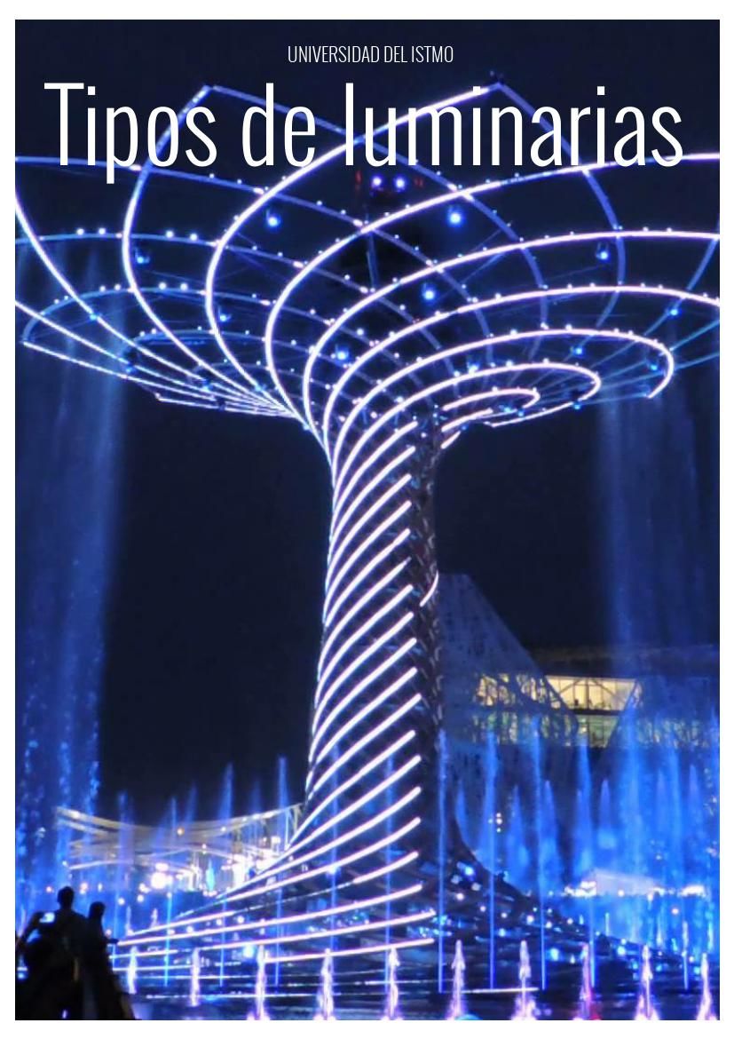 Tipos de luminarias by fabylorecinos Flipsnack
