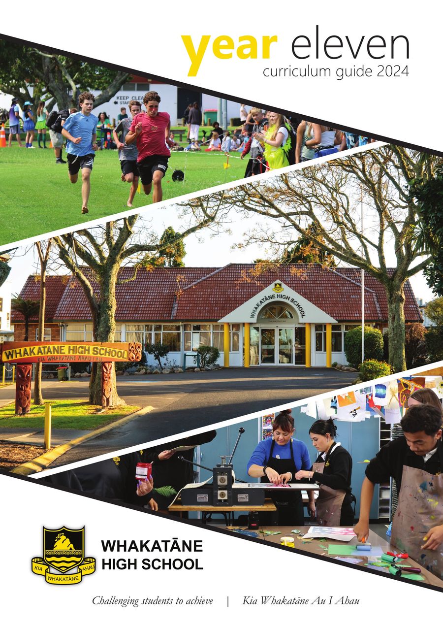 Year 11 Curriculum Guide 2024_web by Whakatane High... - Flipsnack