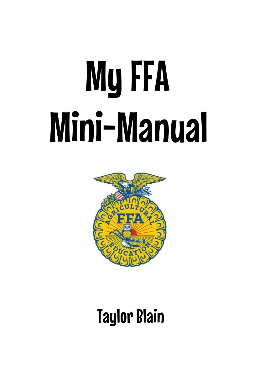 My FFA MiniManual by tblain Flipsnack