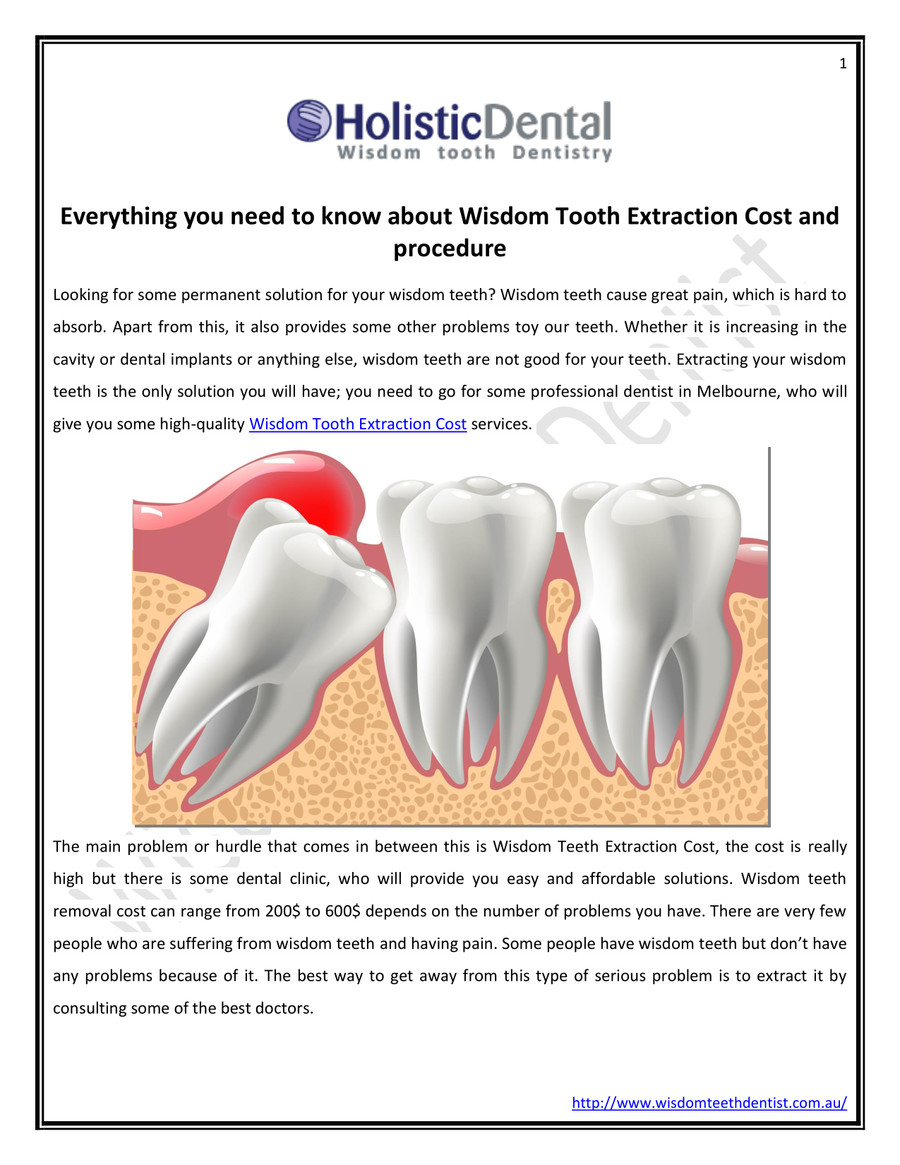 Everything you need to know about Wisdom Tooth Extraction Co by ...
