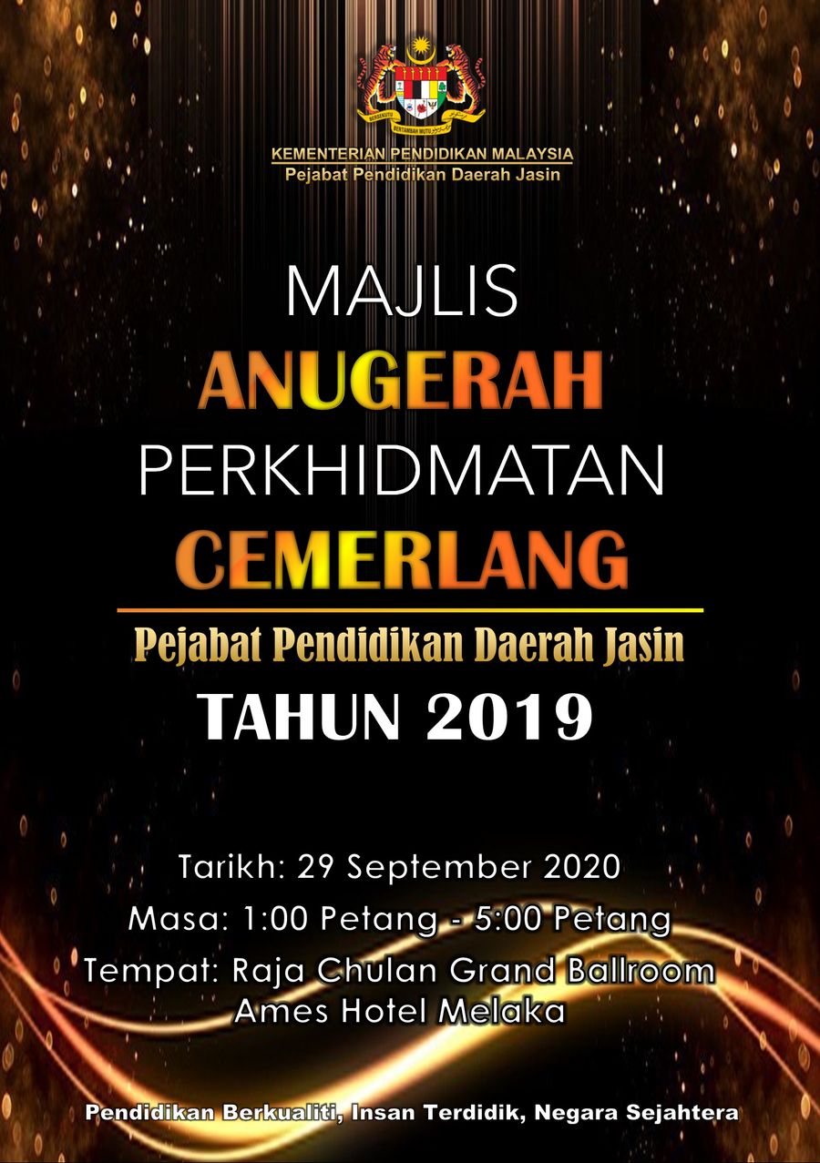 MAJLIS ANUGERAH PERKHIDMATAN CEMERLANG PPD JASIN 2019 by ...