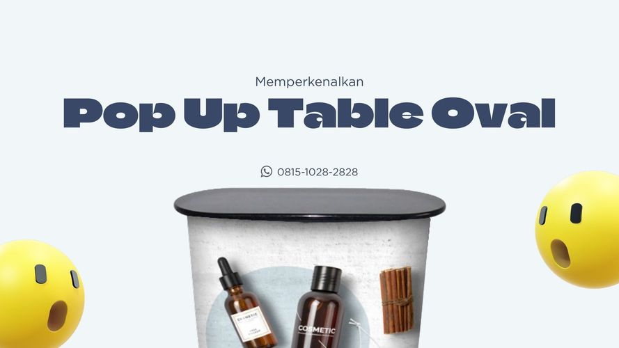 PROMO! Meja Pop Up Oval Minimalis Jakarta