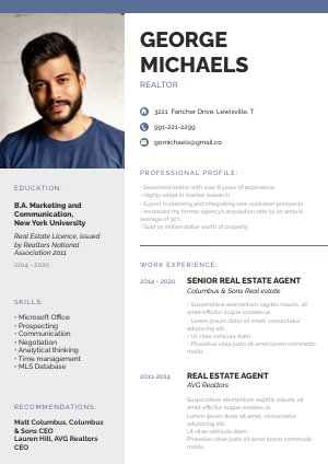 Real Estate Resume