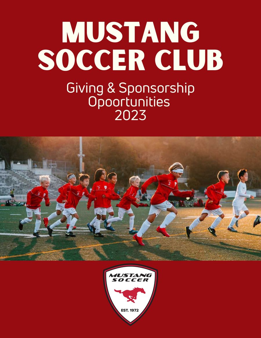 Mustang Soccer Giving & Sponsorship Opportunities 2023 by Melissa