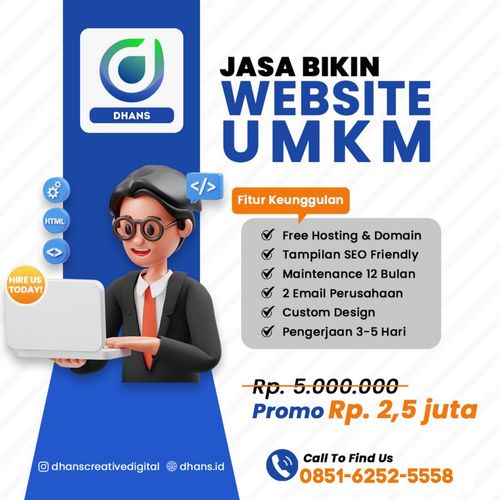 Promo, jasa buat website di Tangerang Selatan, WA: 0851-6252-555