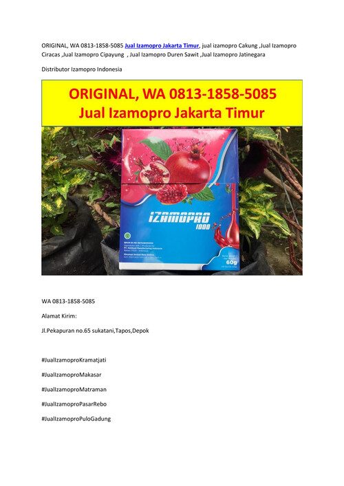 ORIGINAL, WA 0813-1858-5085 Jual Izamopro Jakarta Timur