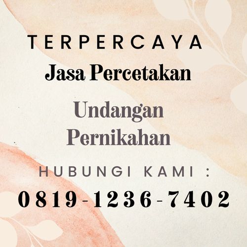 0819-1236-7402, Jasa Percetakan Undangan Pernikahan di Boyolali