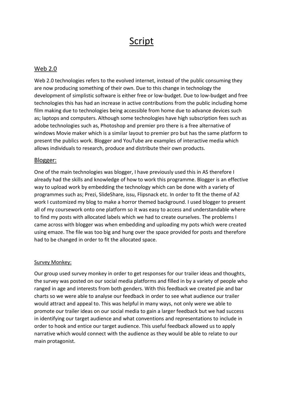 Script for technology by Larissa Cook - Flipsnack
