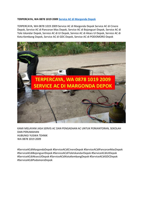 TERPERCAYA, WA 0878 1019 2009 Service AC di Margonda Depok