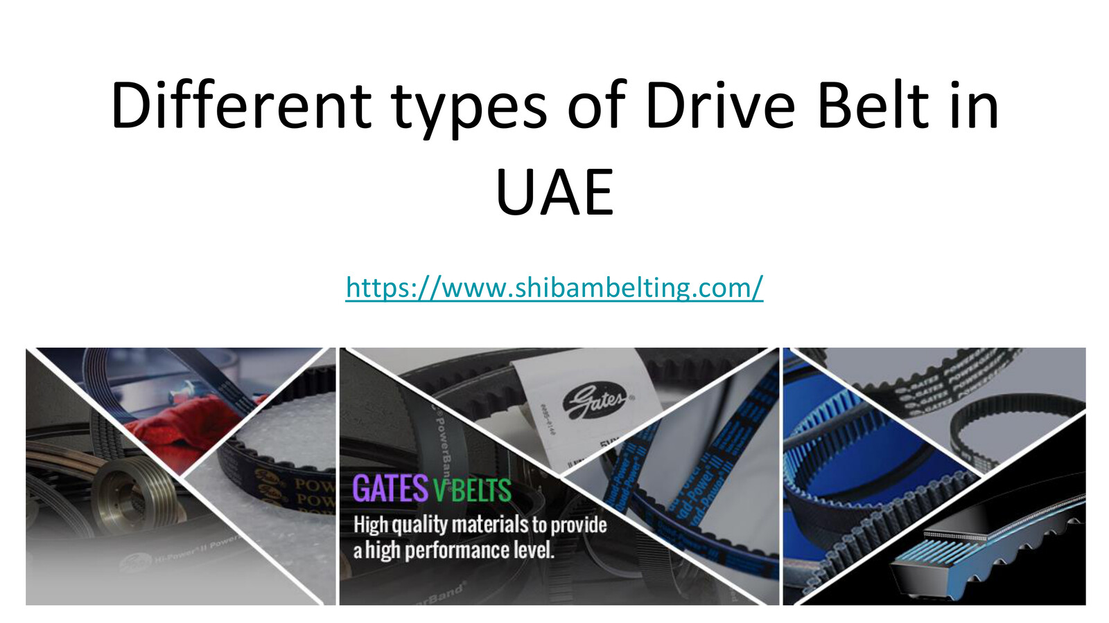 Different types of Drive Belts in UAE by shibambelting Flipsnack