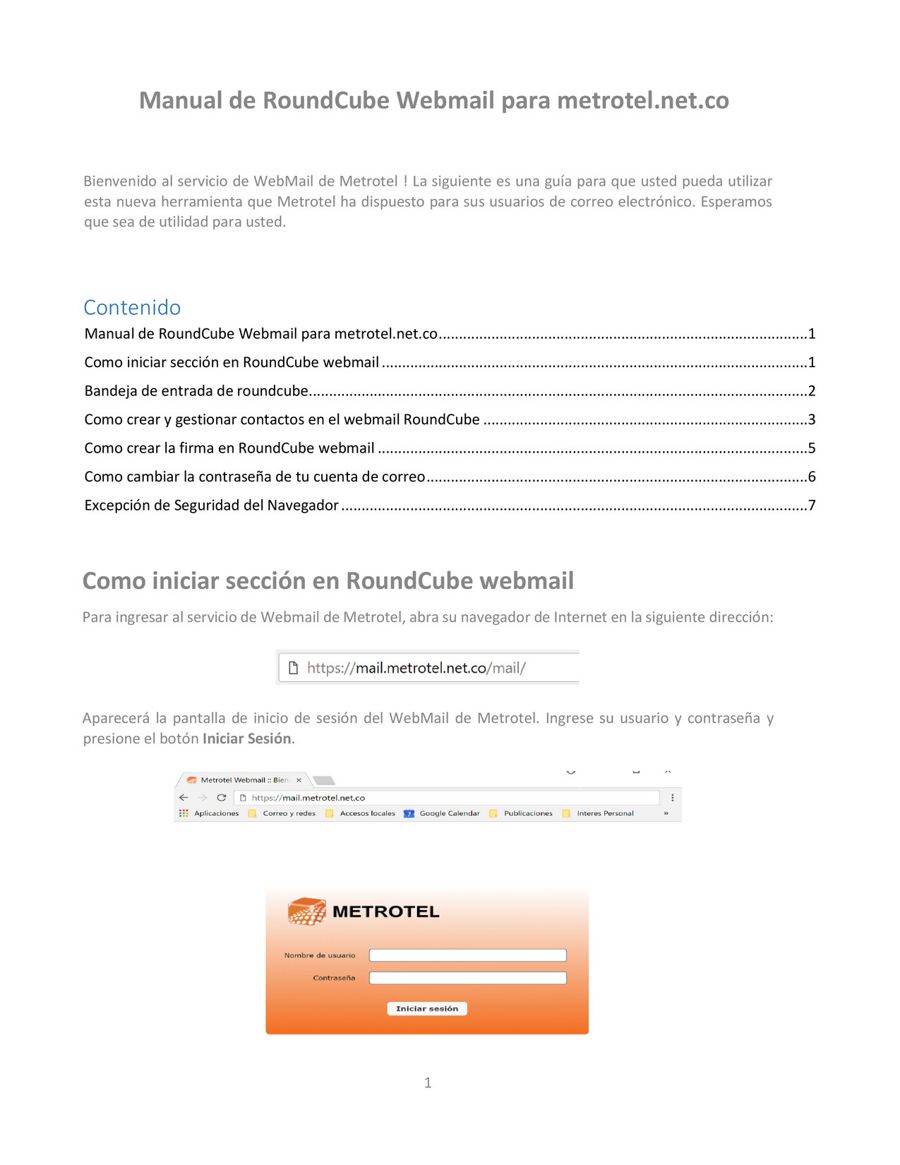 Manual RoundCube Webmail by metrotel - Flipsnack
