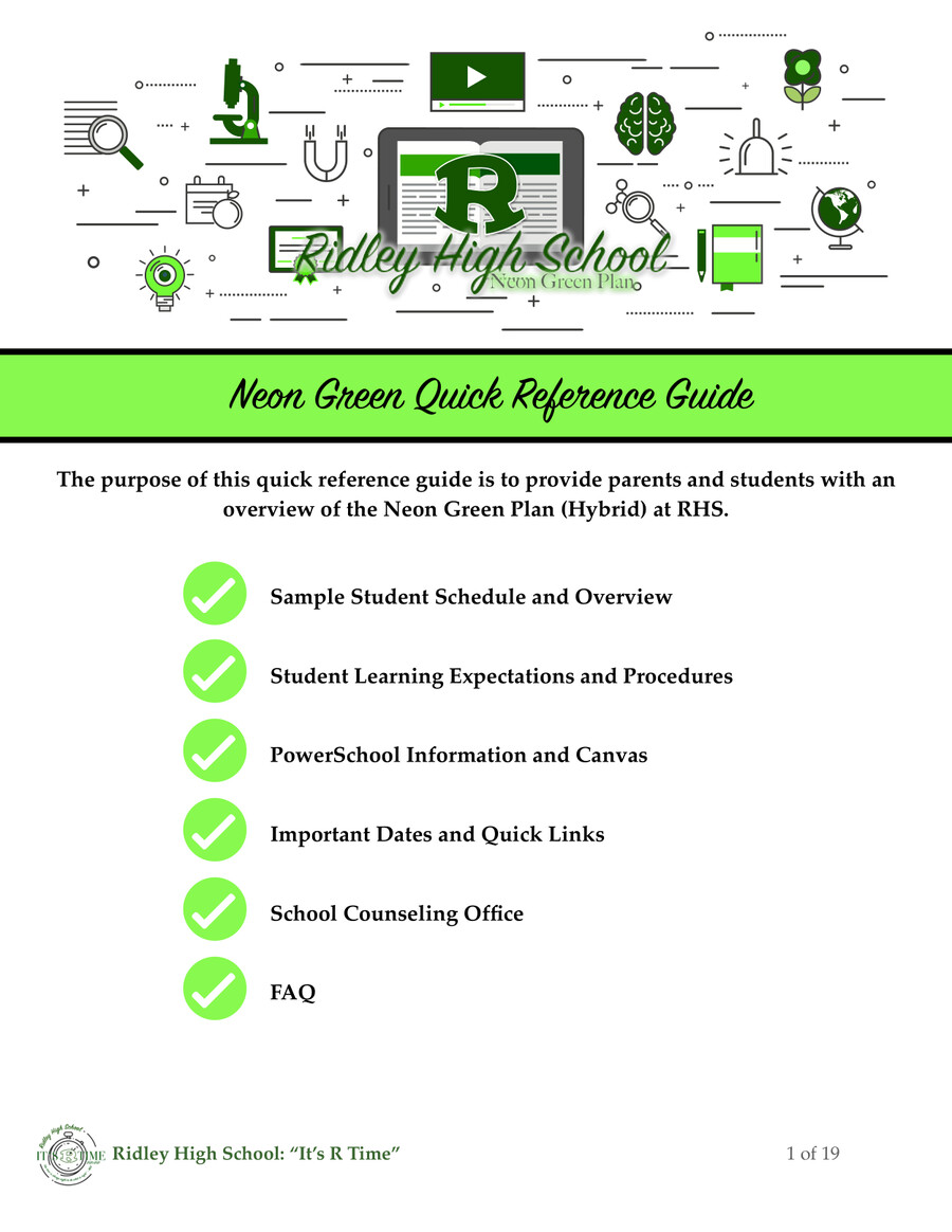 Neon Green Plan Quick Reference Guide by Ridley High School - Flipsnack