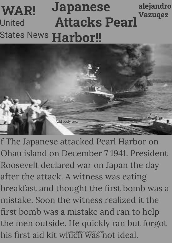 Pearl Harbor Newspaper by Alejandro Vazquez Flipsnack