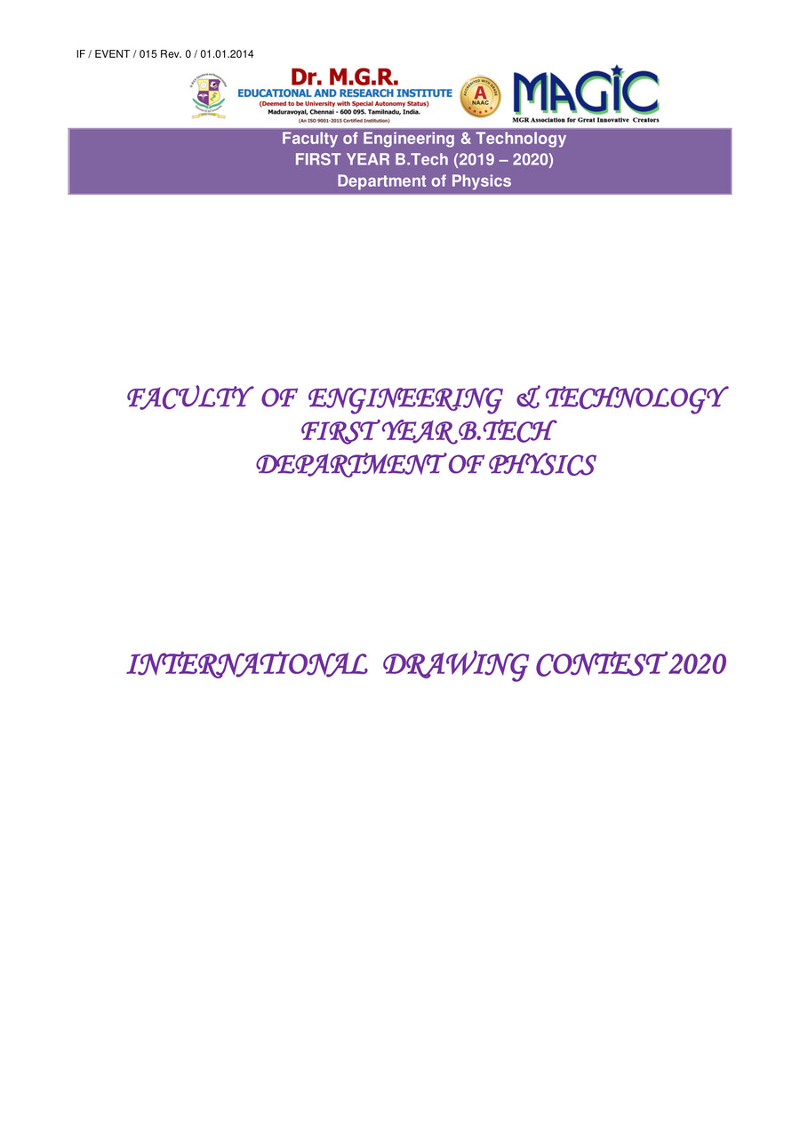 INTERNATIONAL DRAWING CONTEST 2020 by Firstyear Btech - Flipsnack