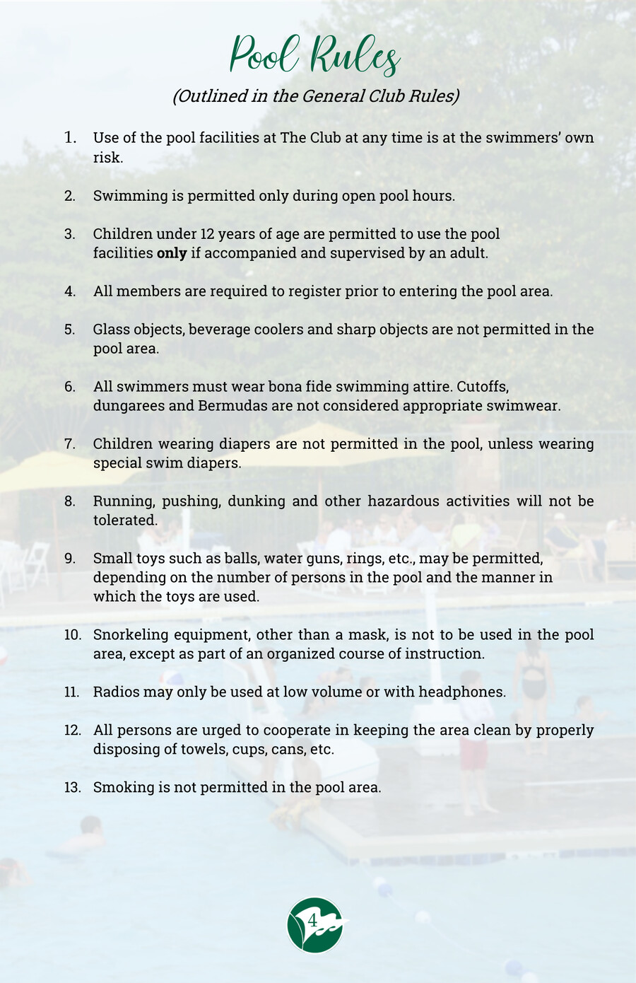 2020 Pool Rules COVID by The Peninsula Club - Flipsnack
