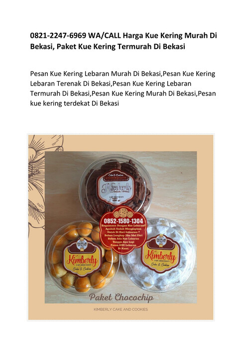 0821-2247-6969 WA/CALL Harga Kue Kering Murah Di Bekasi, Paket K