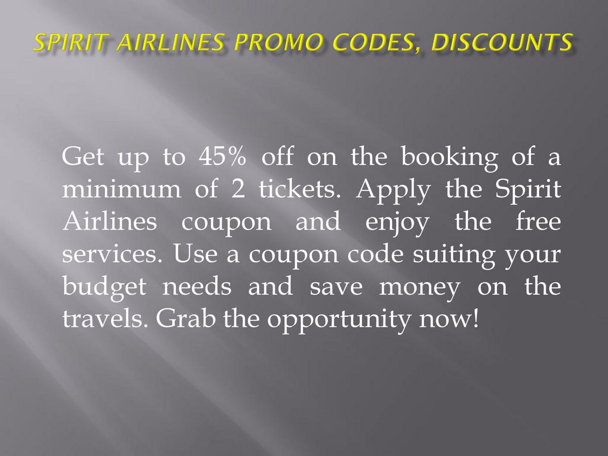 Spirit Airlines Promo Codes, Discounts by cheap Flipsnack