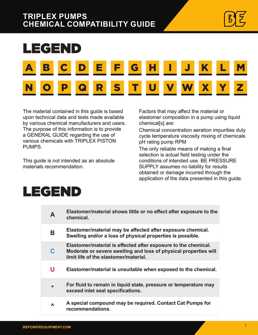 Pump Chemical Compatibility Chart by Melvin Pastora Flipsnack