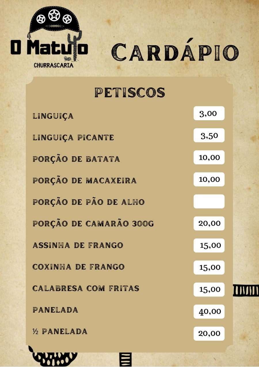 cardápio o matuto by Churrascaria O... - Flipsnack