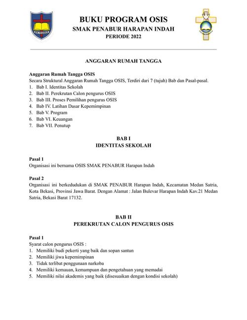 ANGGARAN RUMAH TANGGA 2022