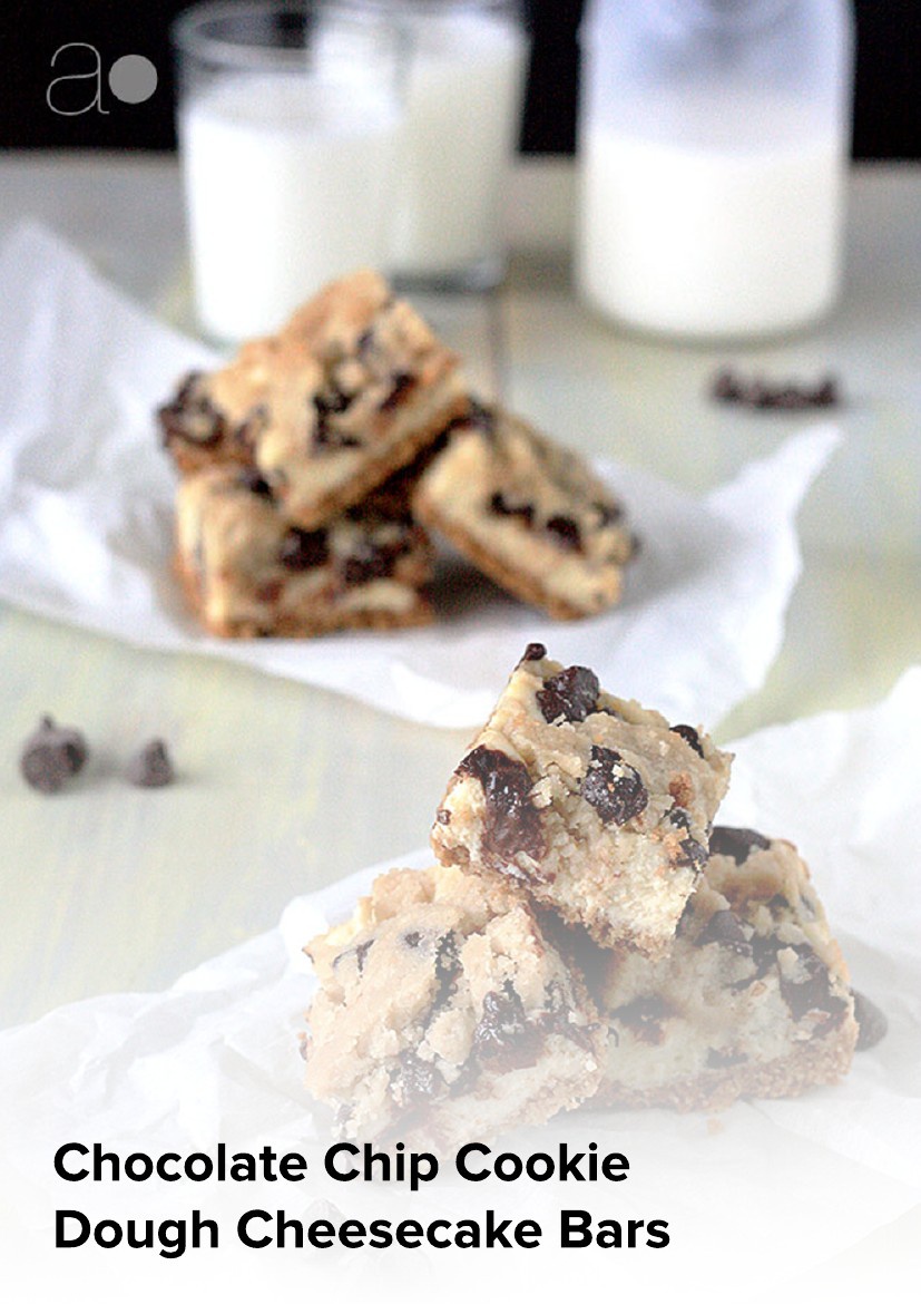 chocolate chip cookie dough cheesecake bars by SnackTools - Flipsnack