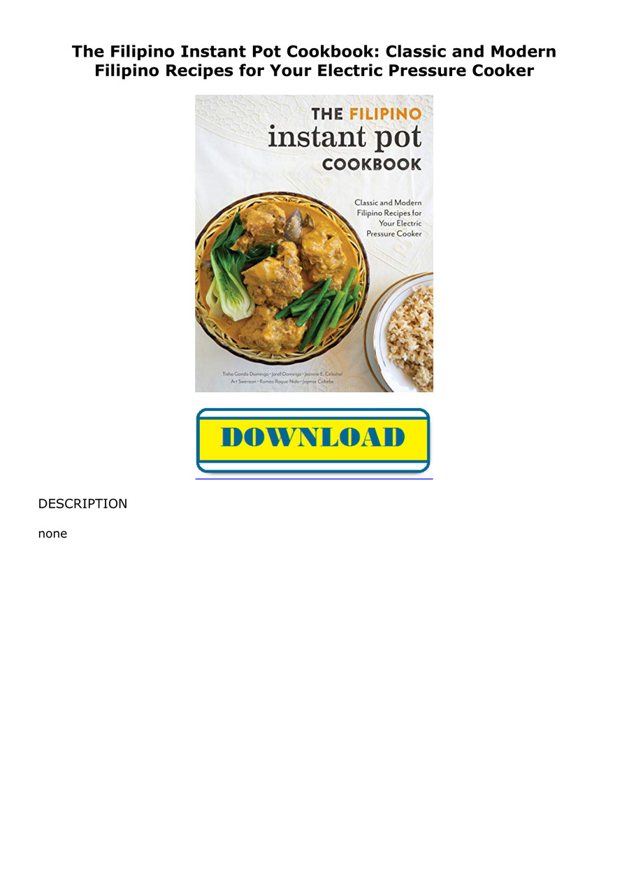 Filipino instant pot online cookbook