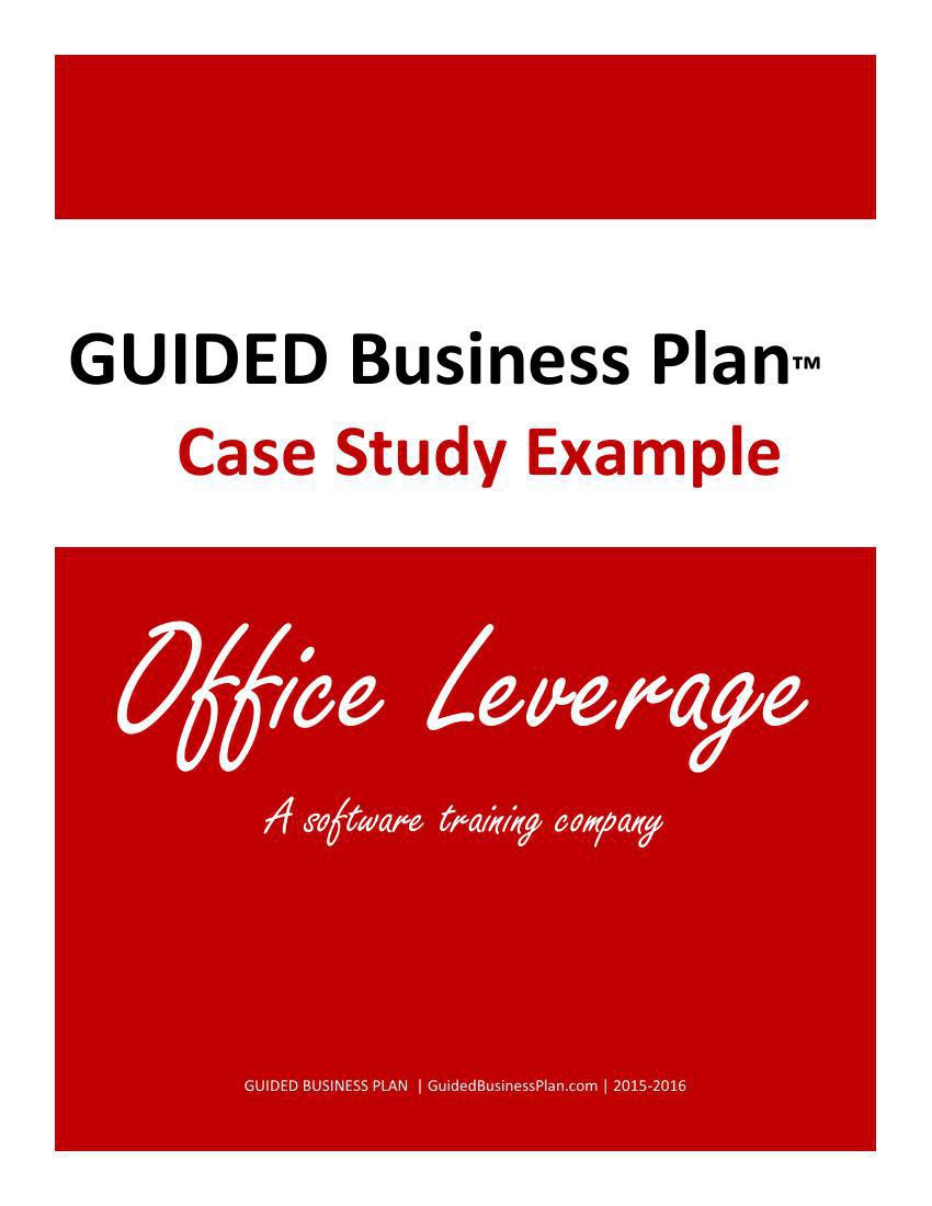 GUIDED Business PlanCase StudyTraining by Melanie Rae Flipsnack