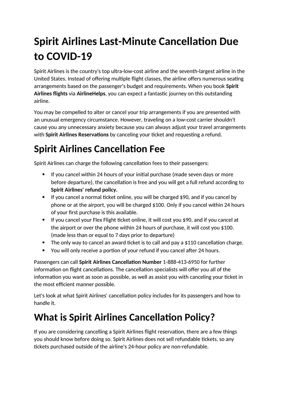 Spirit Airlines Cancellation Policy Due to Covid19 by Tom Hanks