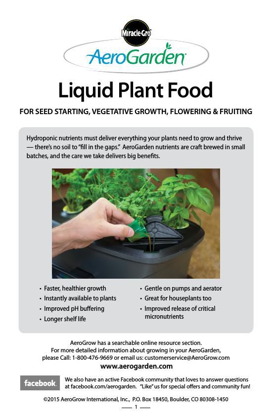 MiracleGro AeroGarden Liquid Plant Food by Caitlyn Ko Flipsnack