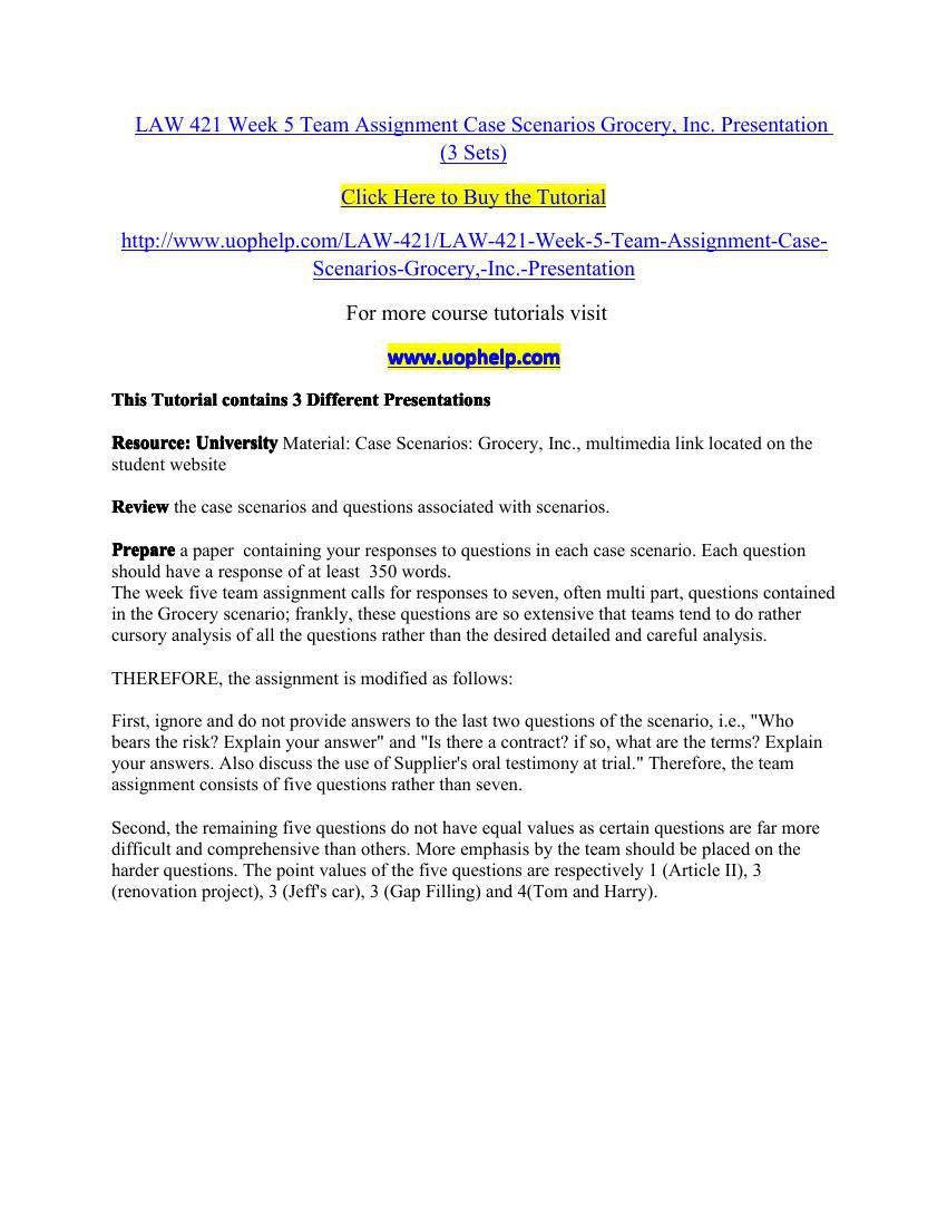 Law 421 grocery presentation team c 06 picture