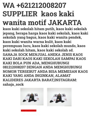 kaos kaki sekolah hitam putih