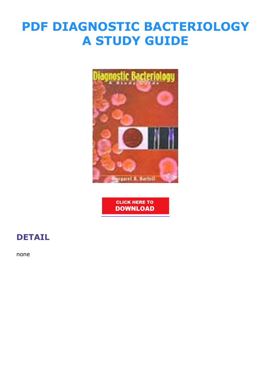 PDF DIAGNOSTIC BACTERIOLOGY A STUDY GUIDE by redefama Flipsnack