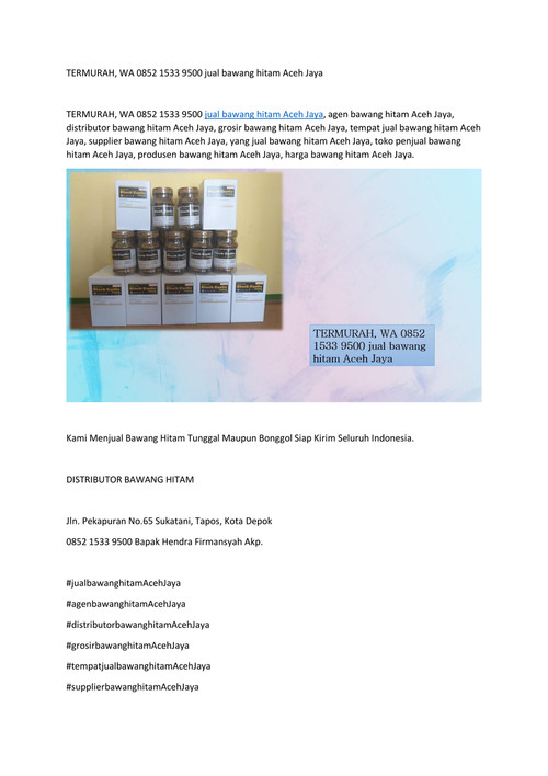 TERMURAH, WA 0852 1533 9500 jual bawang hitam Aceh Jaya