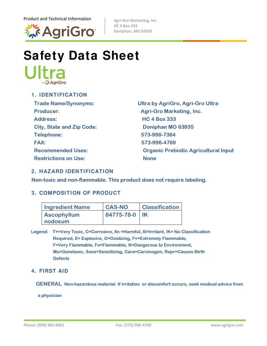 Ultra SDS by AgriGro Inc - Flipsnack