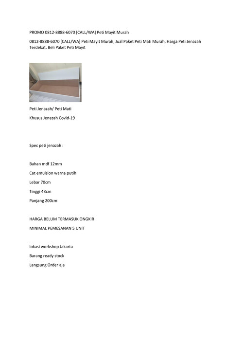 PROMO 0812-8888-6070 [CALL/WA] Peti Mayit Murah