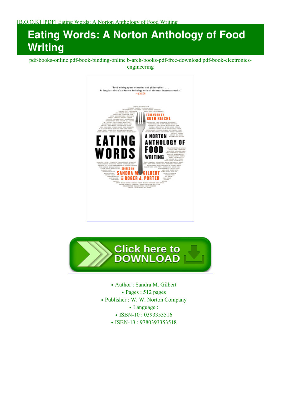 Eating Words PDF Free Download