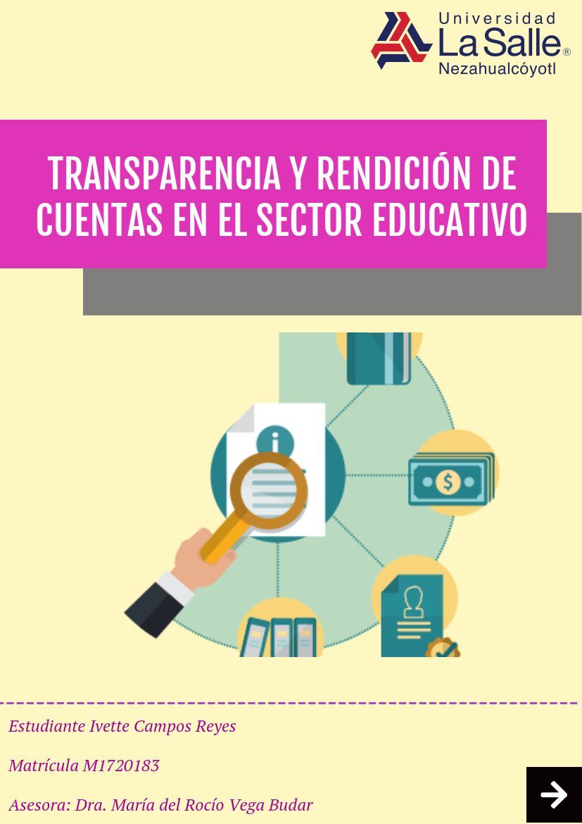 Transparencia y rendición de cuentas en el sector educativo by Ivette ...
