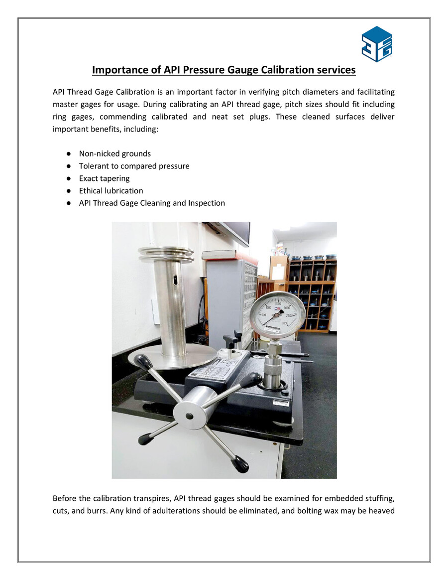 Importance of API Pressure Gauge Calibration services by... - Flipsnack
