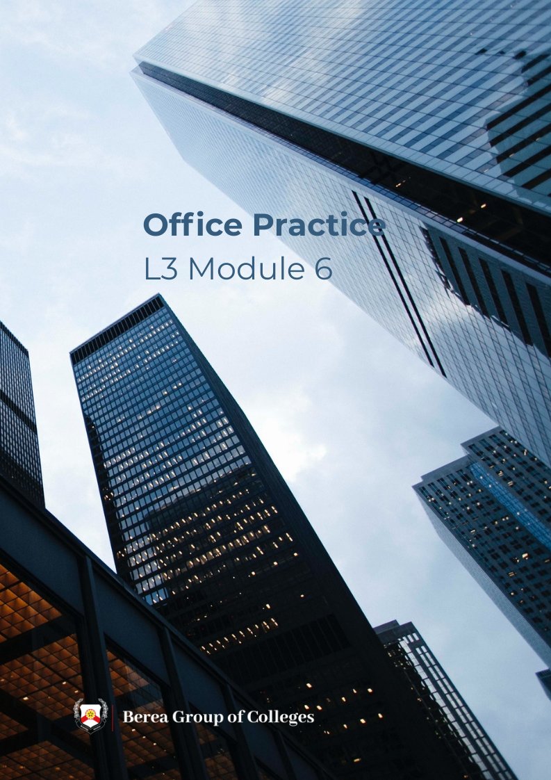 Office Practice L3 Module 6 by EPublishing