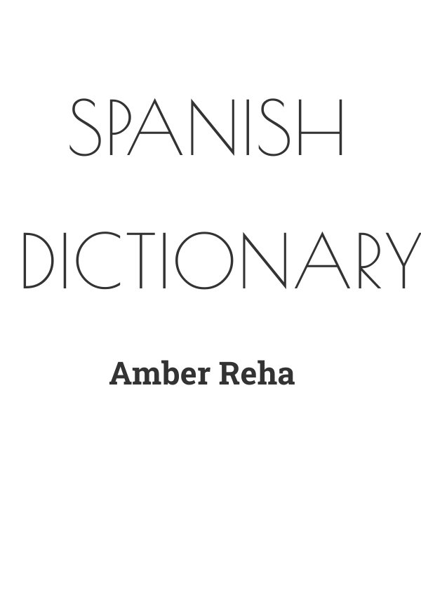 Spanish Dictionary by Amber Reha Flipsnack