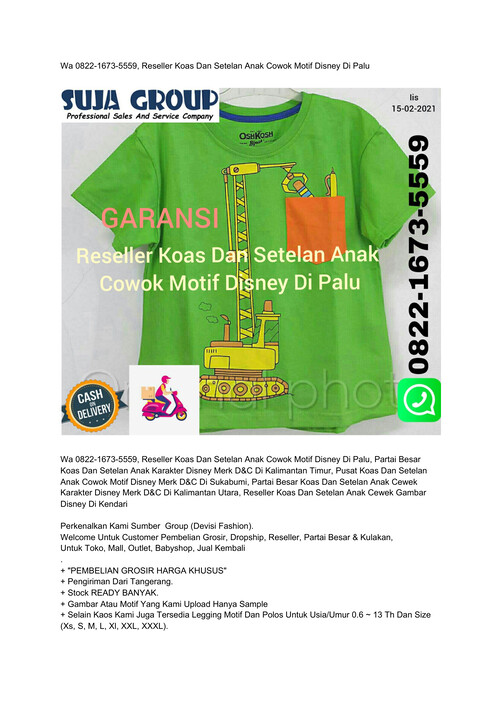 Wa 0822-1673-5559, Reseller Koas Dan Setelan Anak Cowok Moti