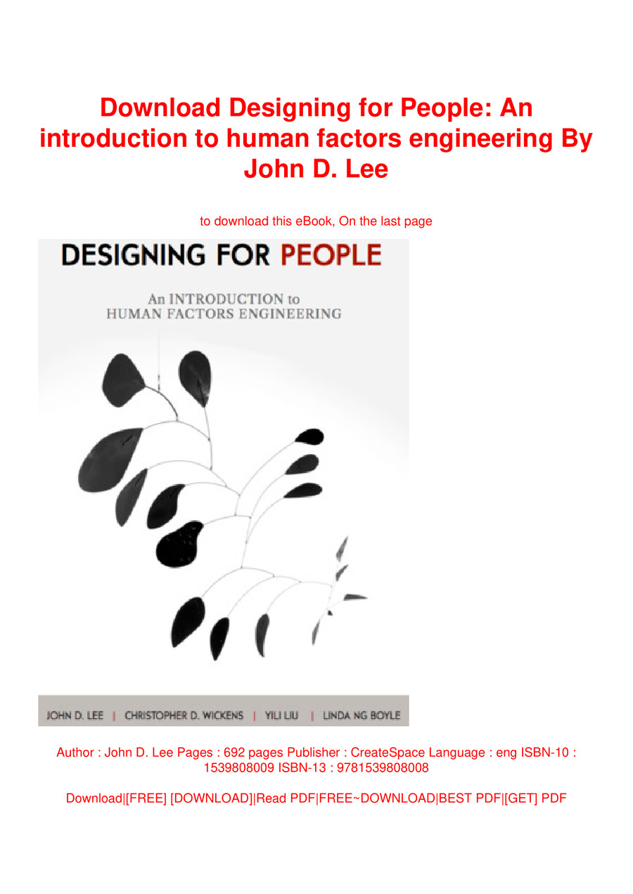 Download Designing for People: An introduction to human factors by ...