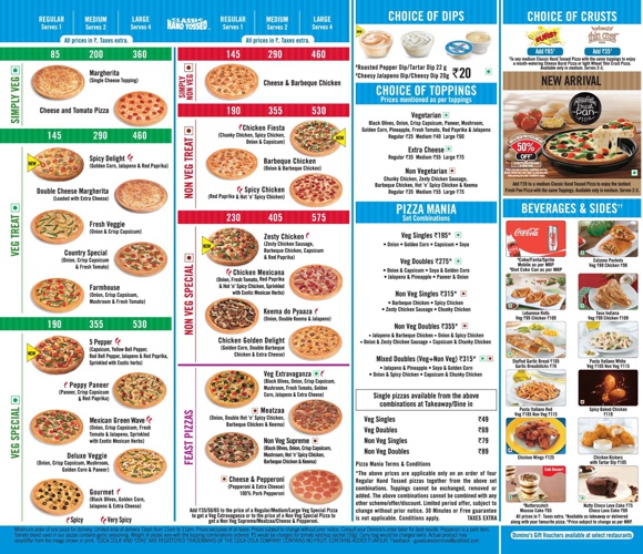 Dominos menu by jmfservices123 - Flipsnack