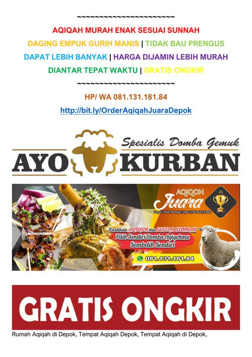 DAGING EMPUK, 0811-3118-184, Tempat Aqiqah di Cilodong Depok