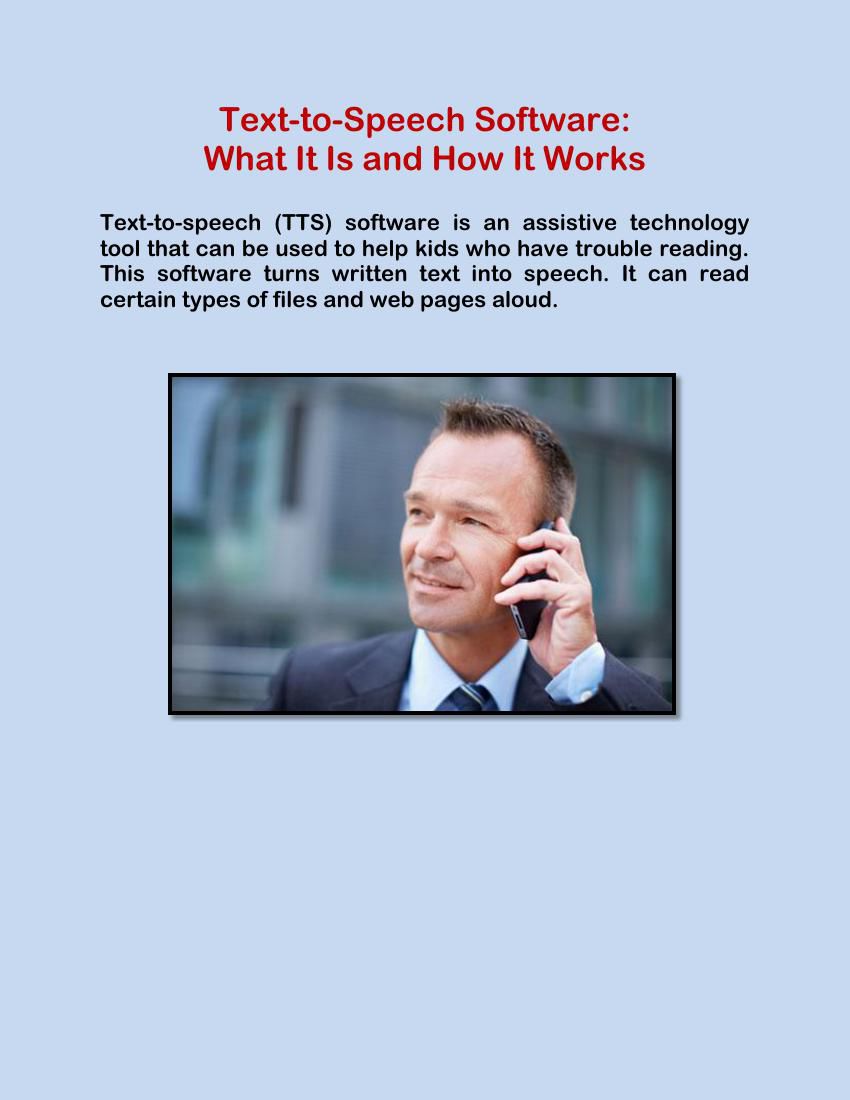 Text-to-Speech Software: What It Is and How It Works by Jaxon - Flipsnack