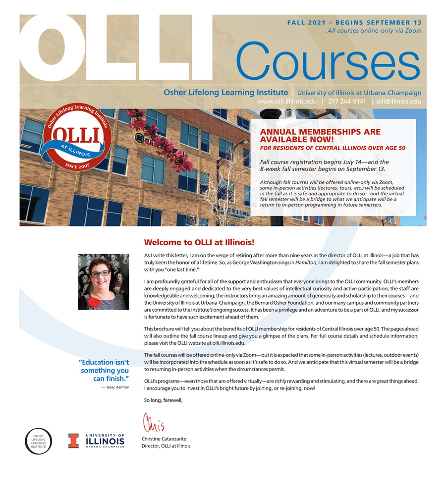 2021 Fall OLLI Course Catalog by Christine... Flipsnack