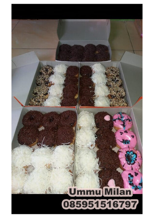 TERENAK!!! WA 085951516797, Gambar Donat Bomboloni Coklat